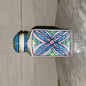 Hand Painted Colorful Floral Boho Ceramic Stash Jar  | Made in India